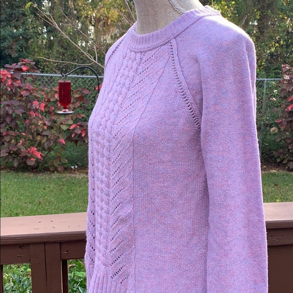 J Crew Pointelle Cable-Knit Wool Sweater - Picture 10 of 16